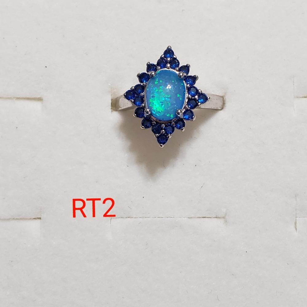 Fire Opal Rings - Size 6 - Picture 3 of 9